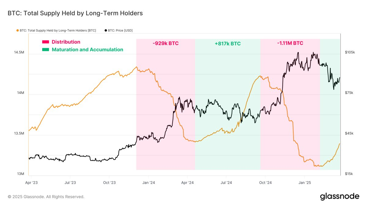 Bitcoin erholt sich: Optimismus kehrt zurück, während langfristige Anleger ihre Coins halten