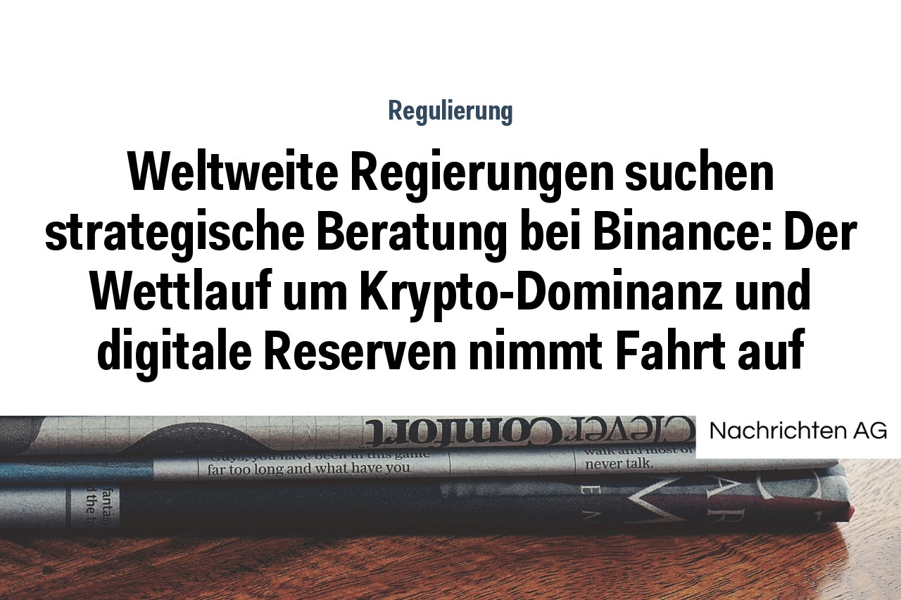 Weltweite Regierungen suchen strategische Beratung bei Binance: Der Wettlauf um Krypto-Dominanz und digitale Reserven nimmt Fahrt auf